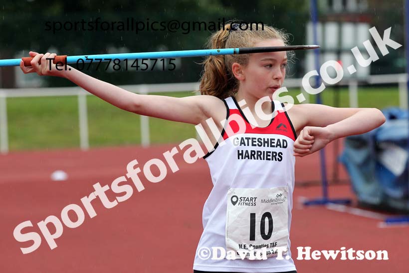 Women and Girls javelin, 2021 North Eastern Track and Field Champs., Middesbrough. Photo: David T. Hewitson/Sports for All Pics